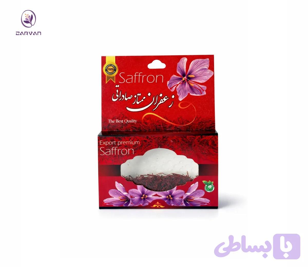 زعفران سرگل زروان ۴ گرمی ممتاز، در بسته‌بندی طلقی شفاف با قدرت رنگ‌دهی بالا