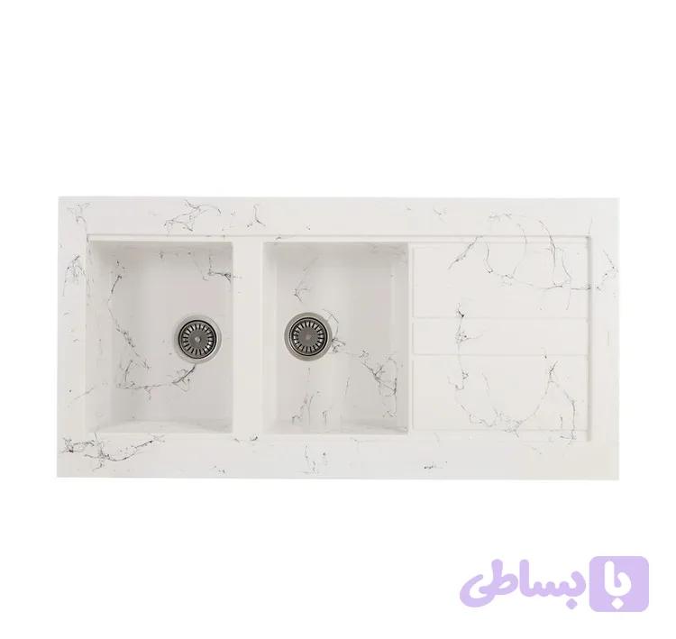 سینک گرانیتی روکار لوکساو سایز ۱۲۰ در ۶۰ | مقاوم در برابر حرارت و خش، تنوع رنگی بالا