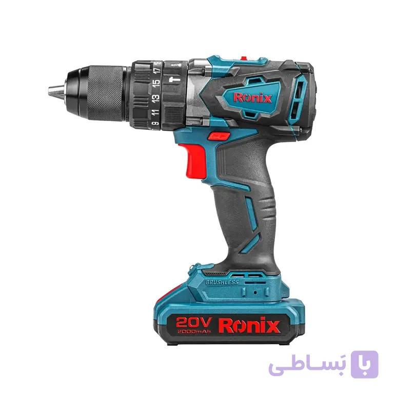 کیت دریل موتور براش‌لس صنعتی شارژی رونیکس مدل 8905k — تصویر 1