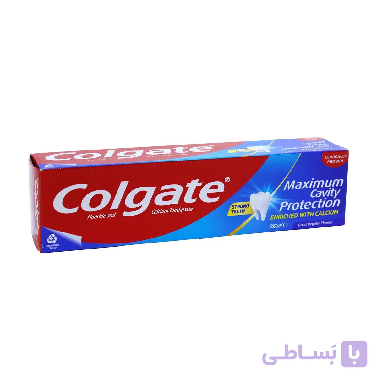 خمیر دندان کولگیت Colgate مدل Maximum Cavity Protection حجم 100 میل — تصویر 1
