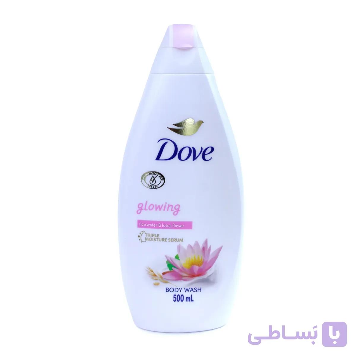 شامپو بدن داو مدل Glowing Ritual رایحه گل لوتوس حجم 500 میل