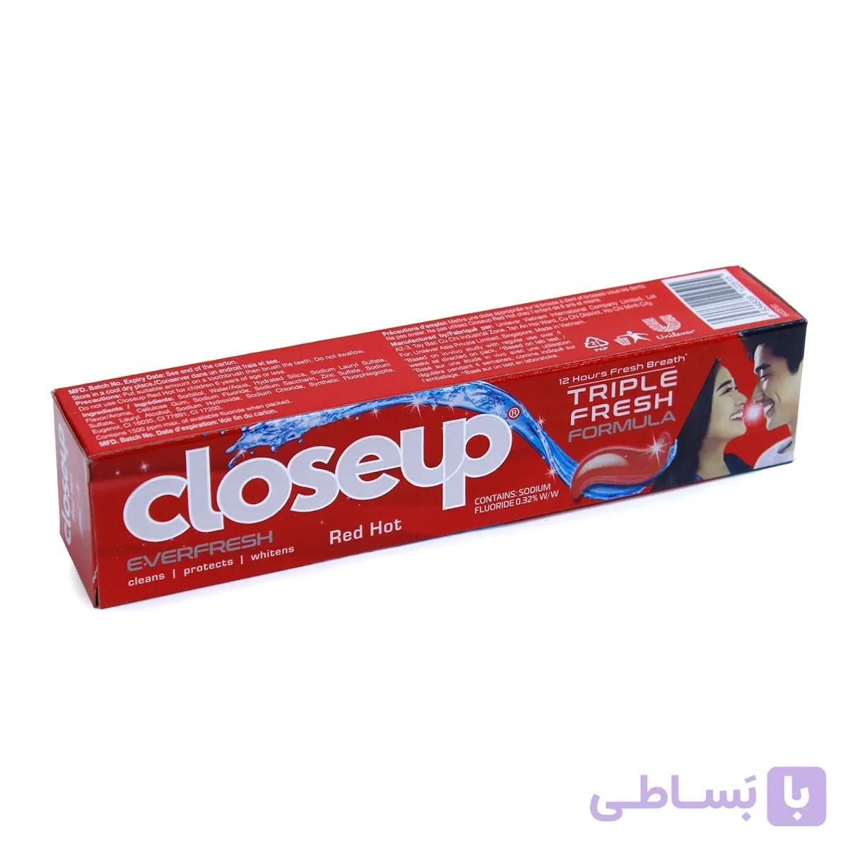 خمیر دندان کلوز آپ Closeup مدل Ever Fresh قرمز وزن 150 میل — تصویر 1