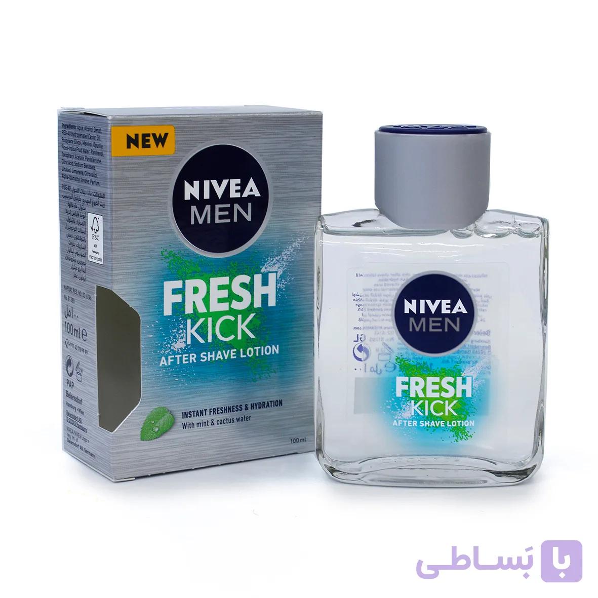 لوسیون افتر شیو مردانه نیوآ Nivea مدل Fresh Kick حجم 100 میل