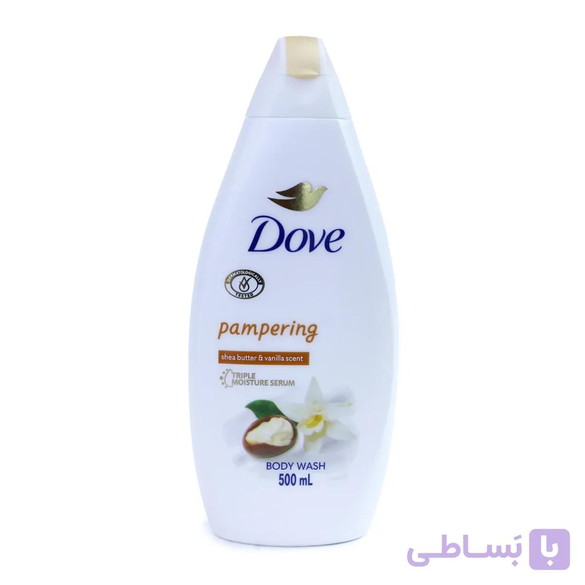 شامپو بدن داو Dove مدل Pampering شی باتر و وانیل حجم 500 میل