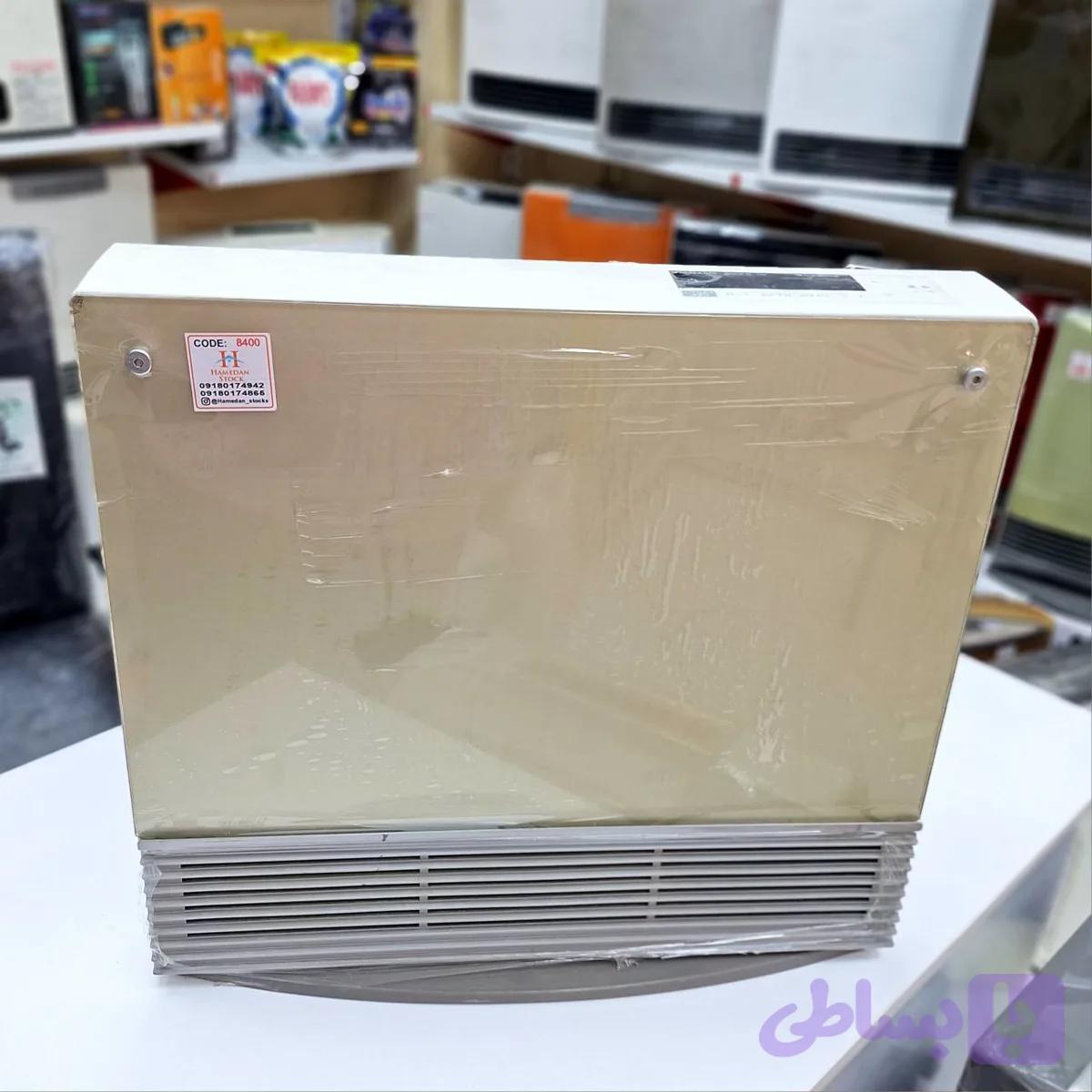 بخاری ژاپنی گازی 4000 وات با طراحی شیشه‌ ای | بدون دودکش ( کد 3344) — تصویر 1
