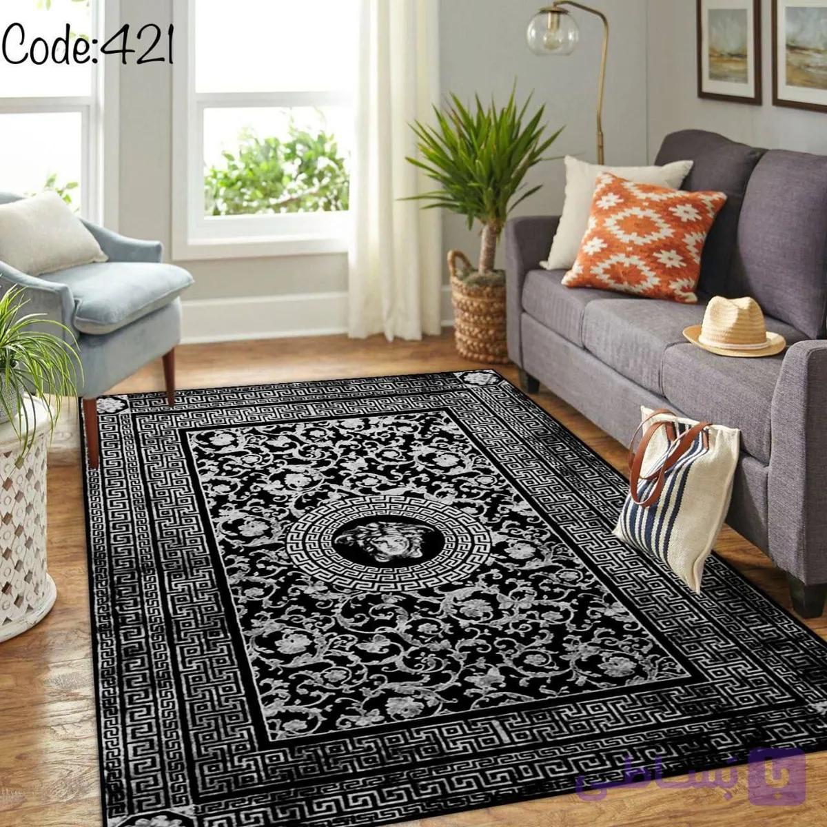 کاور فرش / روفرشی کشدار مخمل شانل ترک کد A421