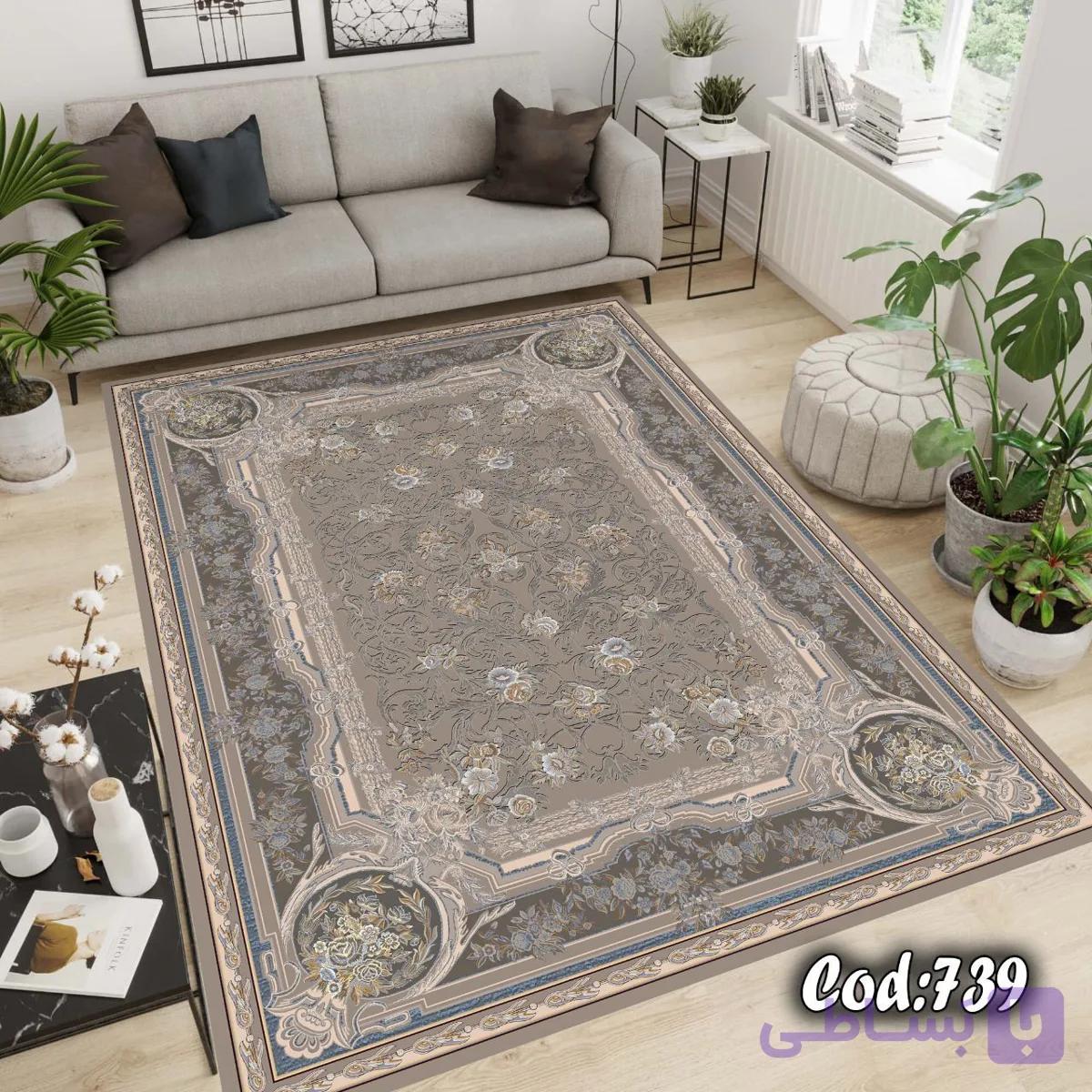 کاور فرش / روفرشی کشدار مخمل شانل ترک کد A739