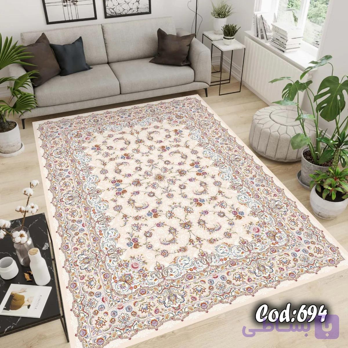 کاور فرش / روفرشی کشدار مخمل شانل ترک کد A694