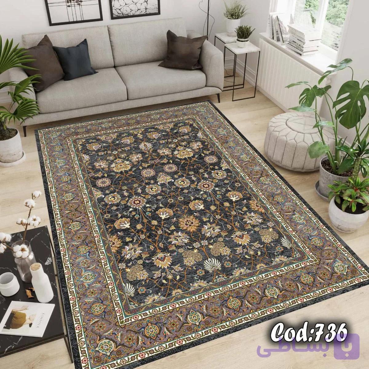 کاور فرش / روفرشی کشدار مخمل شانل ترک کد A736