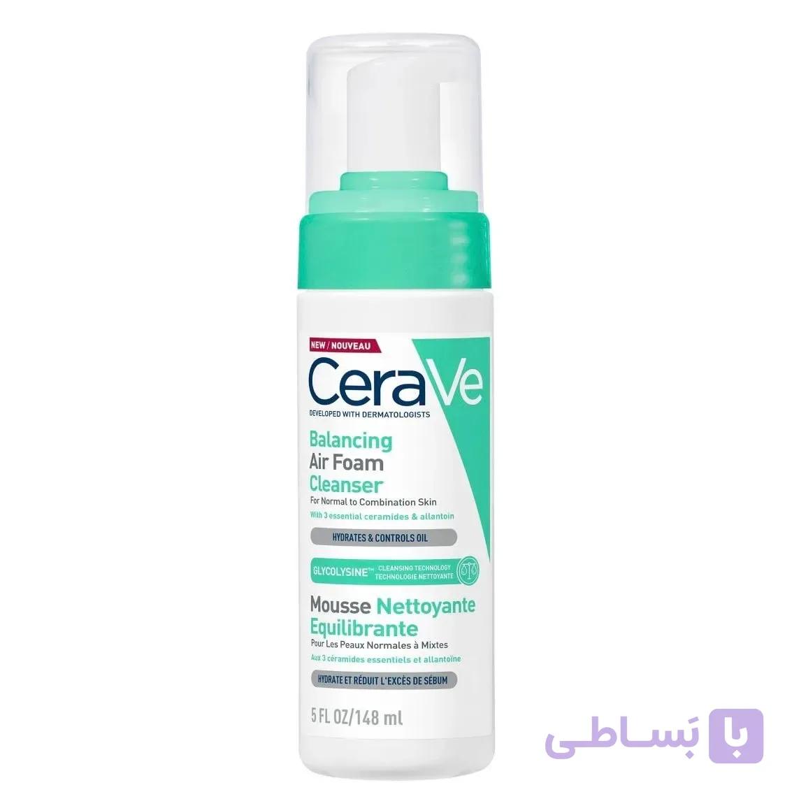 فوم شستشو صورت متعادل‌کننده سراوی ۱۴۸ میل | CeraVe Balancing Air Foam Cleanser