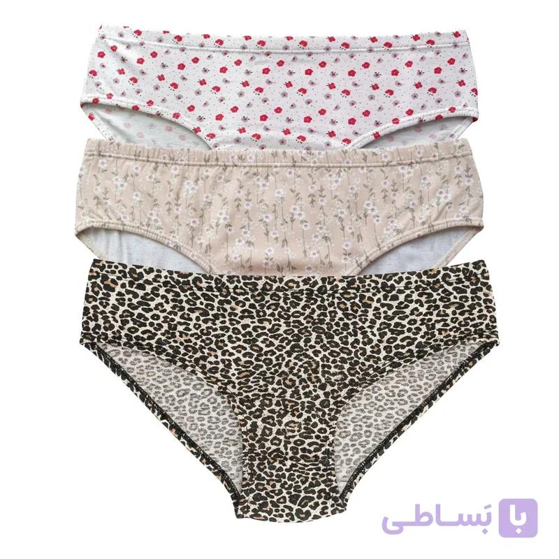 شورت زنانه میسپل مدل نخ پنبه بسته 3 عددی