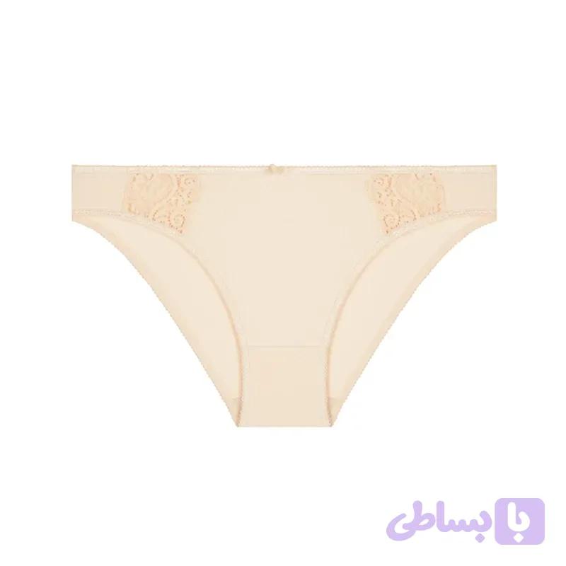شورت زنانه اسلیپ ساتن و تور طرحدار برند لین Leen
