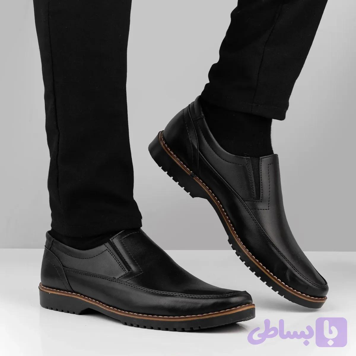 کفش چرم مردانه مدل منچستر مشکی مجلسی اداری اسپرت رسمی سایز 40 تا 44