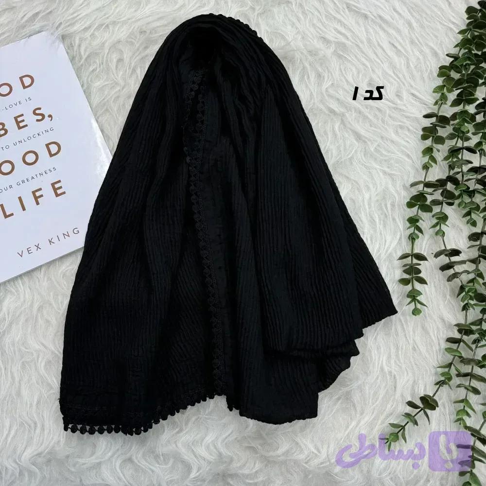 شال نخی برشکا قواره بزرگ طرح عدسی ابعاد 200 در 90 سانتی متر