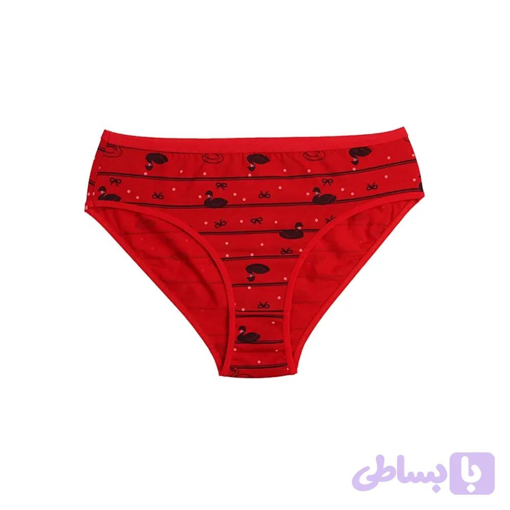 شورت اسلیپ زنانه نخی طرح فلامینگو برند لمون سایز L XL 2XL 3XL