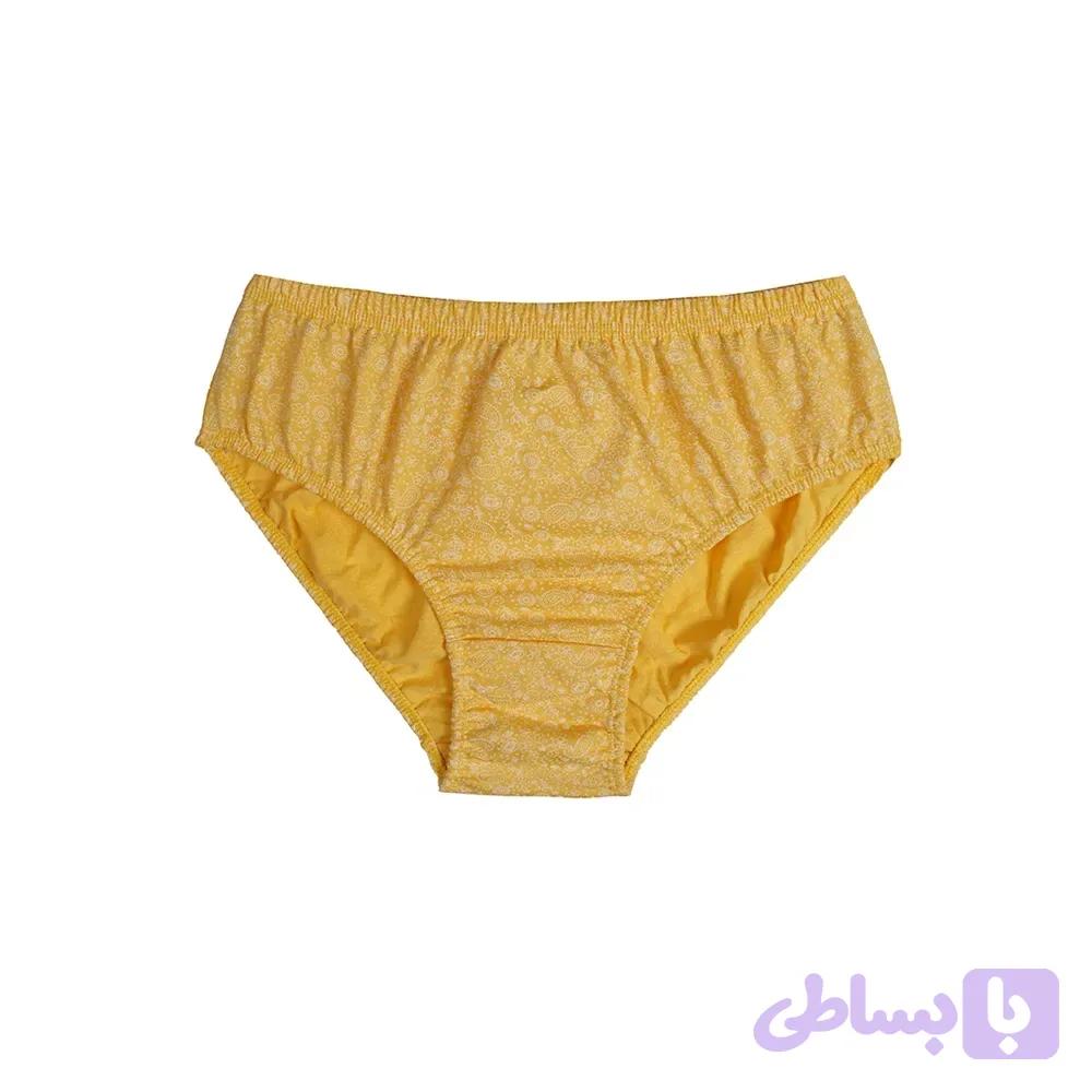 شورت زنانه اسلیپ نخ و پنبه طرح بته جقه نارین