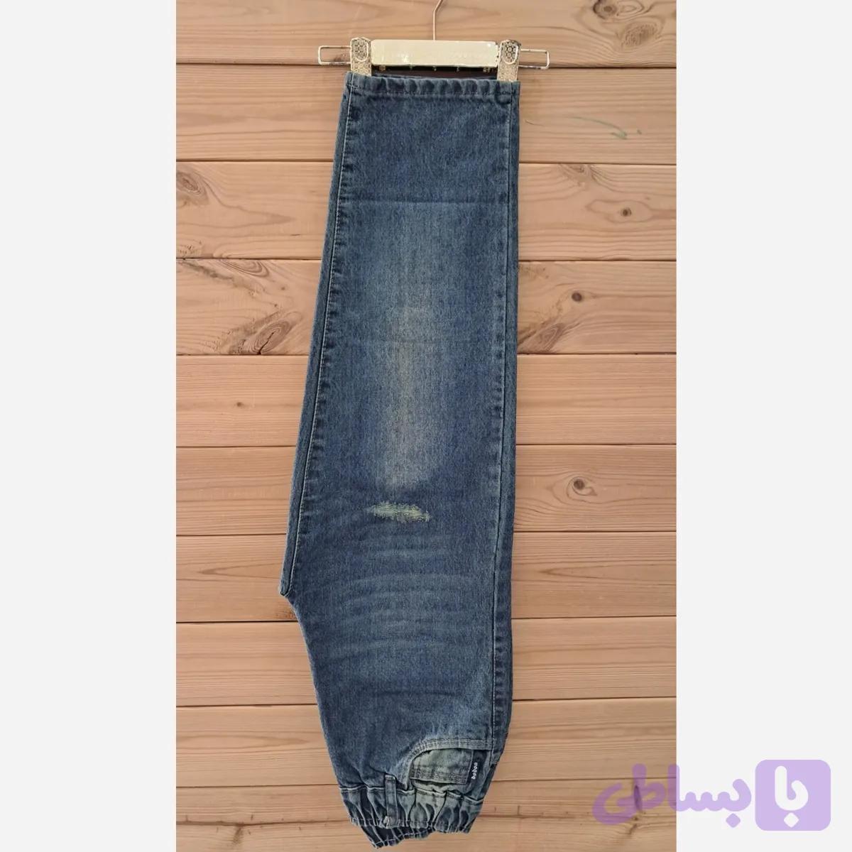 شلوار مام استایل جین اسپرت بچگانه سایز 75 تا 100