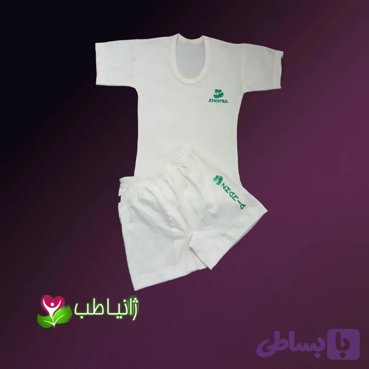 زیرپوش و شورت پادار بچه گانه ژانیاطب صدرصد نخی گیاهی ضد بو و قارچ مناسب پسرانه و دخترانه