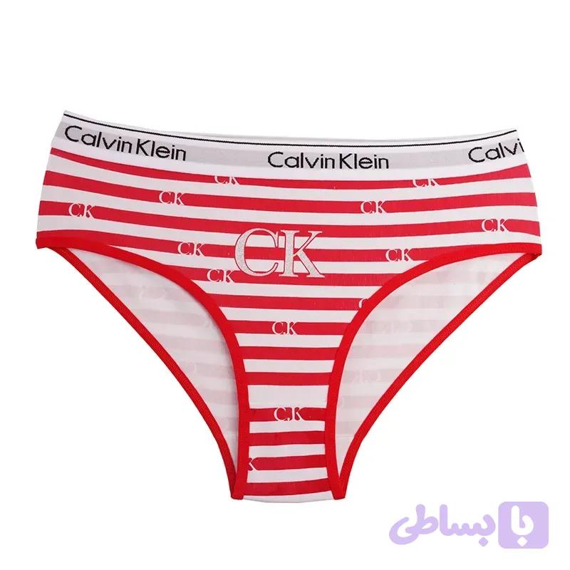 شورت زنانه اسلیپ نخ و پنبه طرح راه راه و CK برند نارین سایز XL