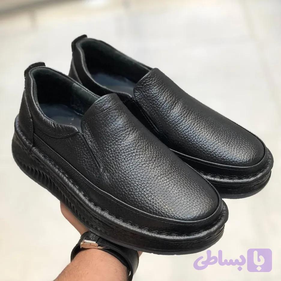 کفش چرم مردانه کلارک زیره پرفکت عسلی