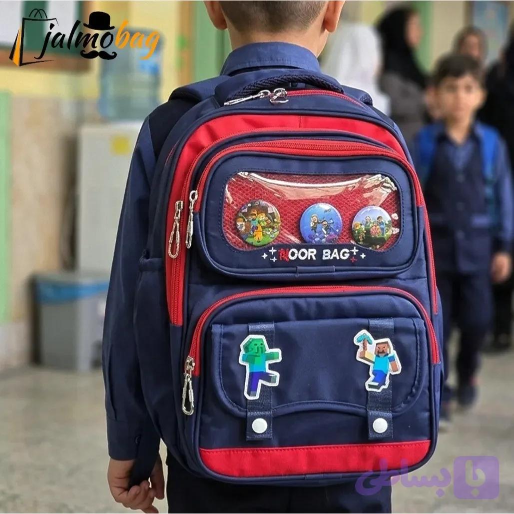 کوله پشتی ابتدایی دخترانه ضد آب ریپس وارداتی مناسب کلاس اول تا چهارم طبی و ضد تعریق