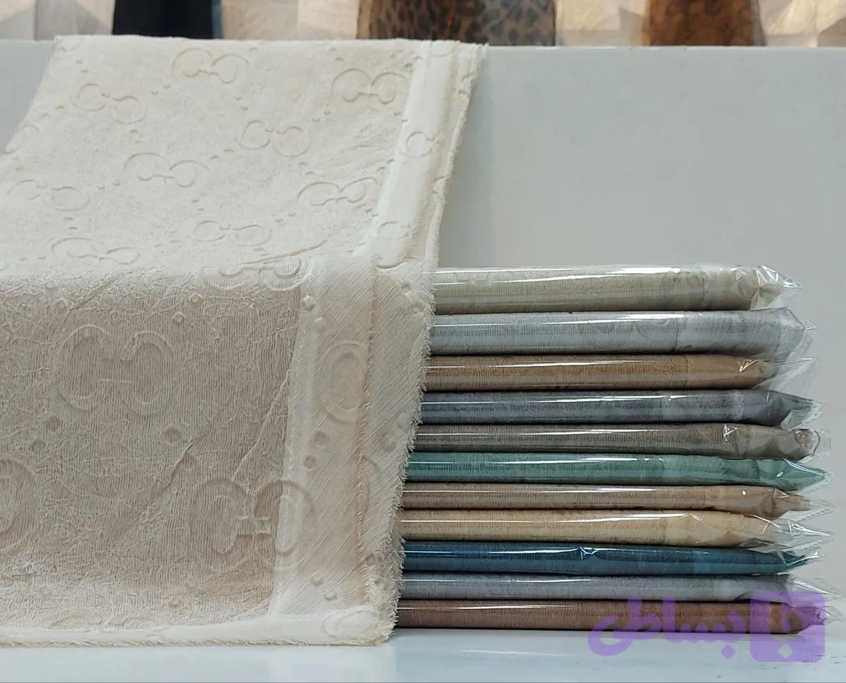 شال حریر دور دانتل دوخت ریشه ای ایروبادی داغی چنل