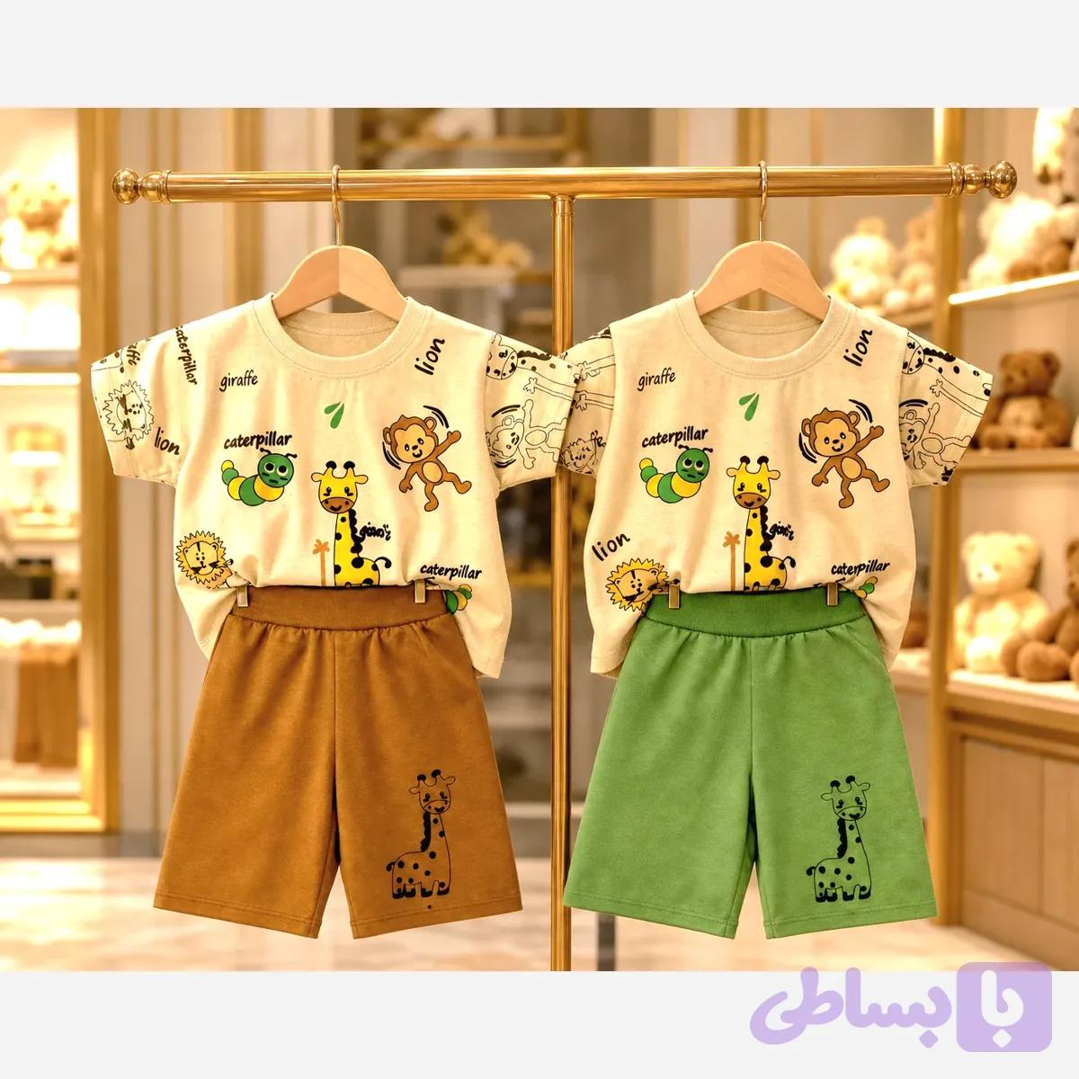 ست بلوز و شورت پسرانه اسپان مناسب 2 تا 8 سال
