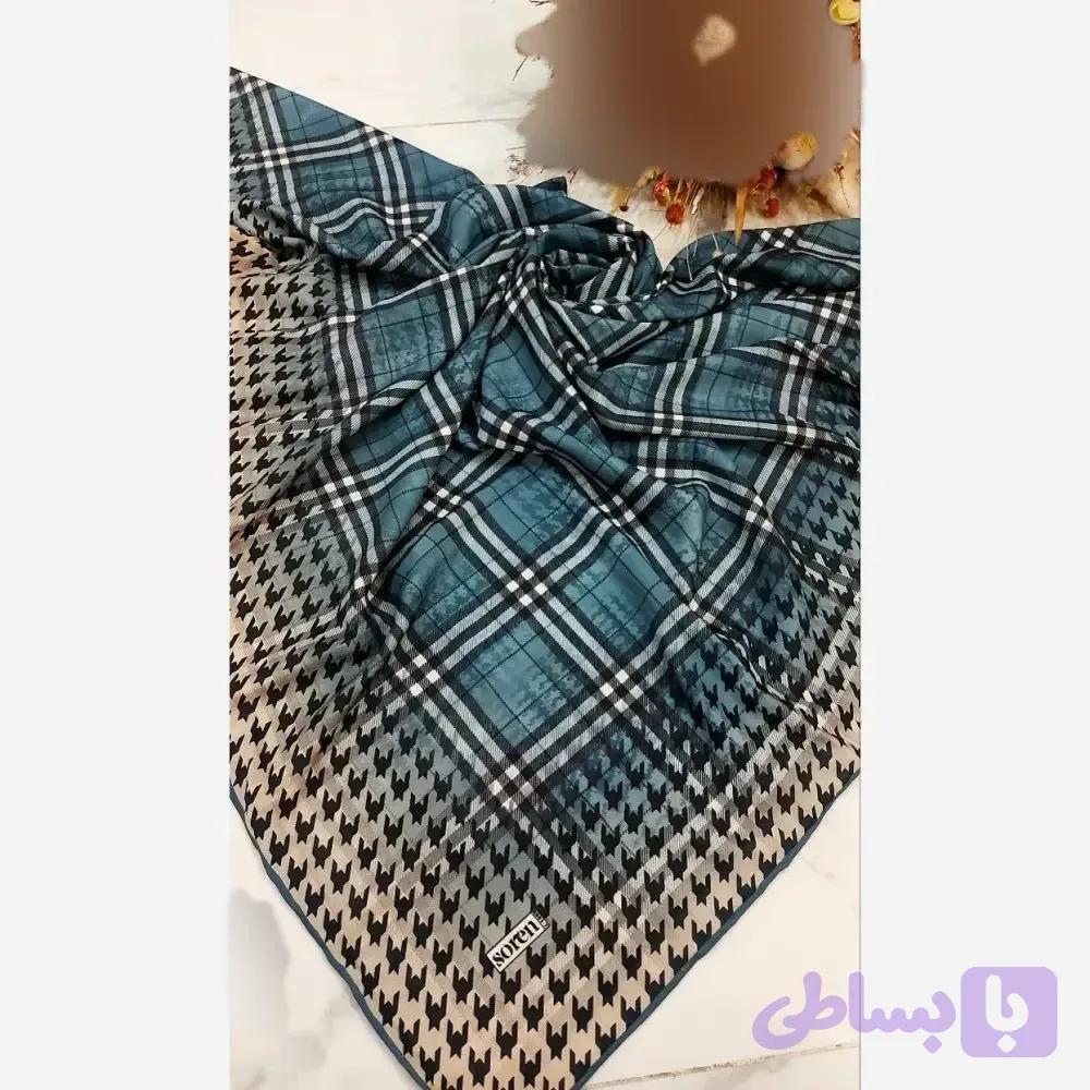روسری زنانه قواره بزرگ سوپرنخ دست دوز 140 سانتی