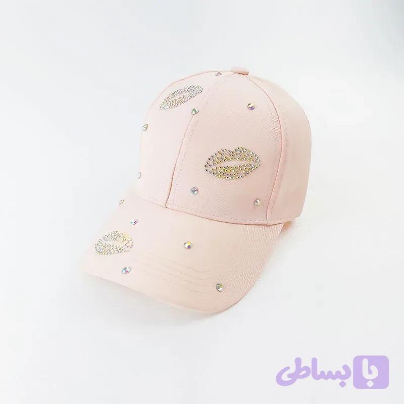 کلاه کپ زنانه طرح لب نگینی کد 6794