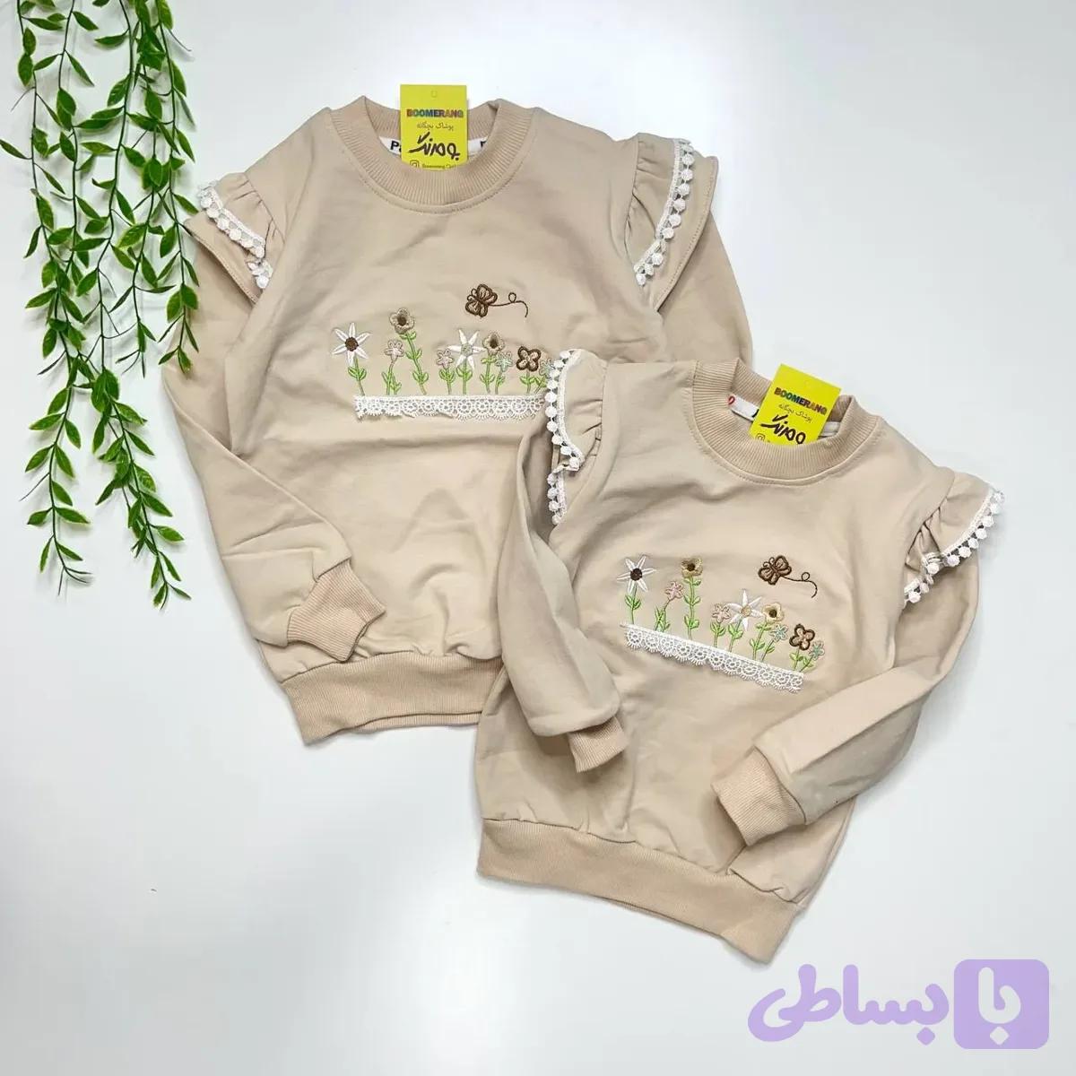بلوز پاییزه دخترانه دورس طرح پروانه تک 1 تا 12 سال