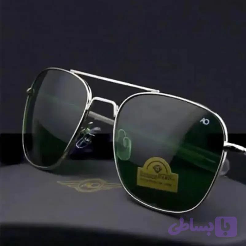 عینک آفتابی خلبانی امریکن اپتیکال سایز 56 UV400 فرم طلایی