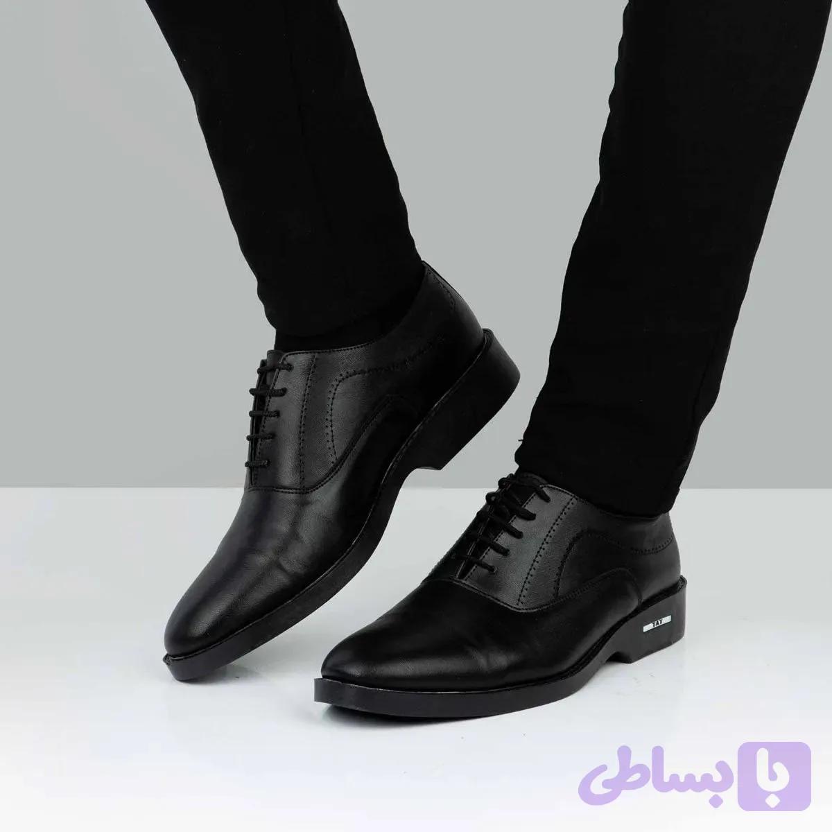 کفش مردانه چرم رسمی و مجلسی مدل ماهور رنگ مشکی و قهوه ای سایز 40 تا 44