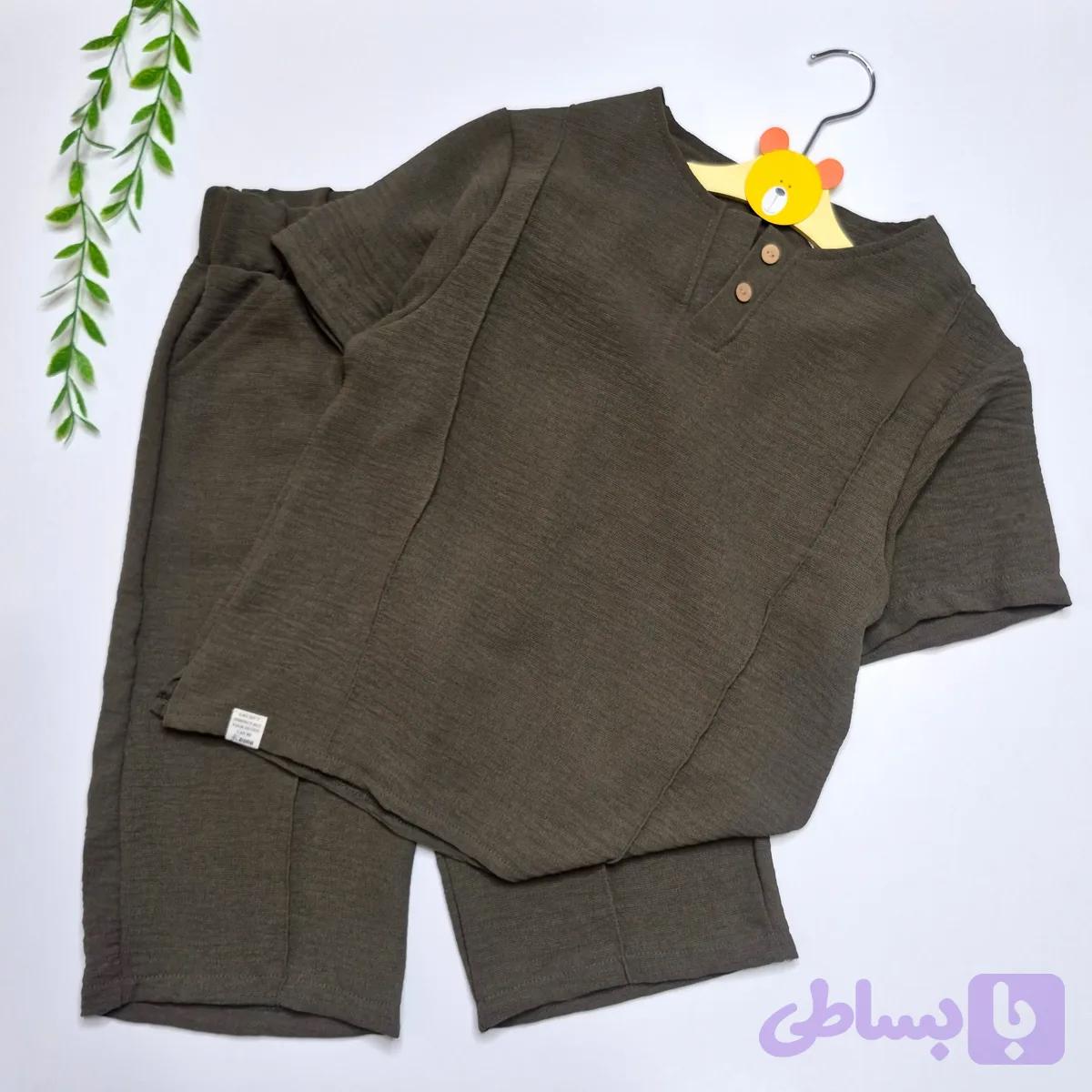 بلوز شلوارک راحتی بچگانه مناسب 5 تا 7 سال