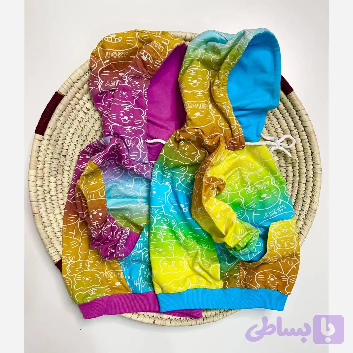 ست هودی و شلوار TIGER بچگانه سایز 2 تا 14 سال رنگ صورتی و آبی