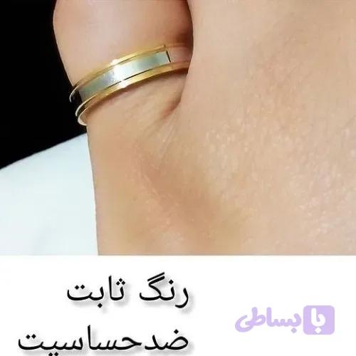 حلقه رینگی استیل سایز 6 رنگ نقره ای اسپرت ضد حساسیت
