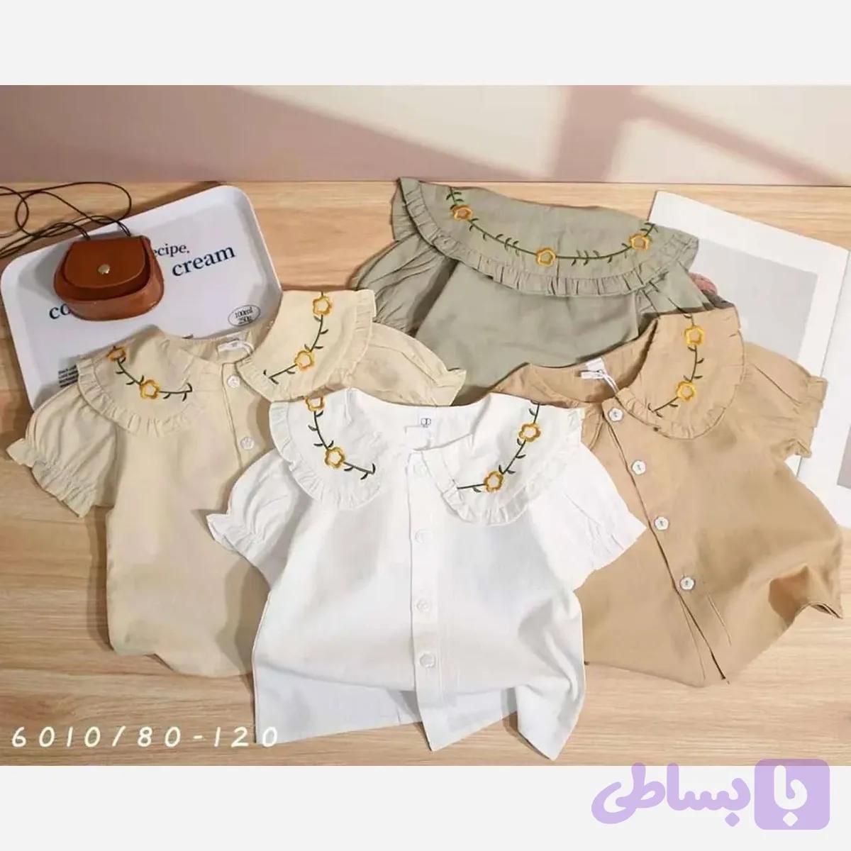 شومیز دخترانه وارداتی در 3 رنگ مناسب 1 تا 5 سال