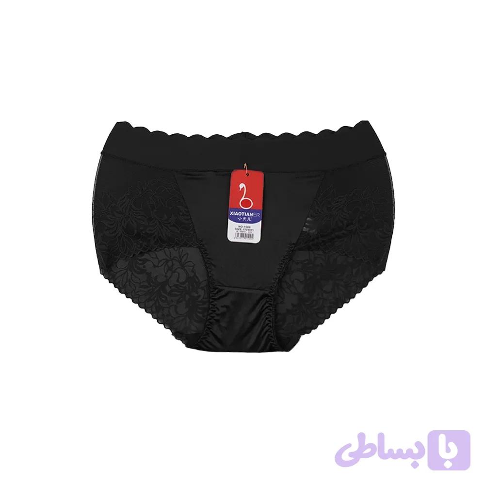 شورت زنانه اسلیپ کش لیزری لبه دالبری فری سایز استرج تور لیزری
