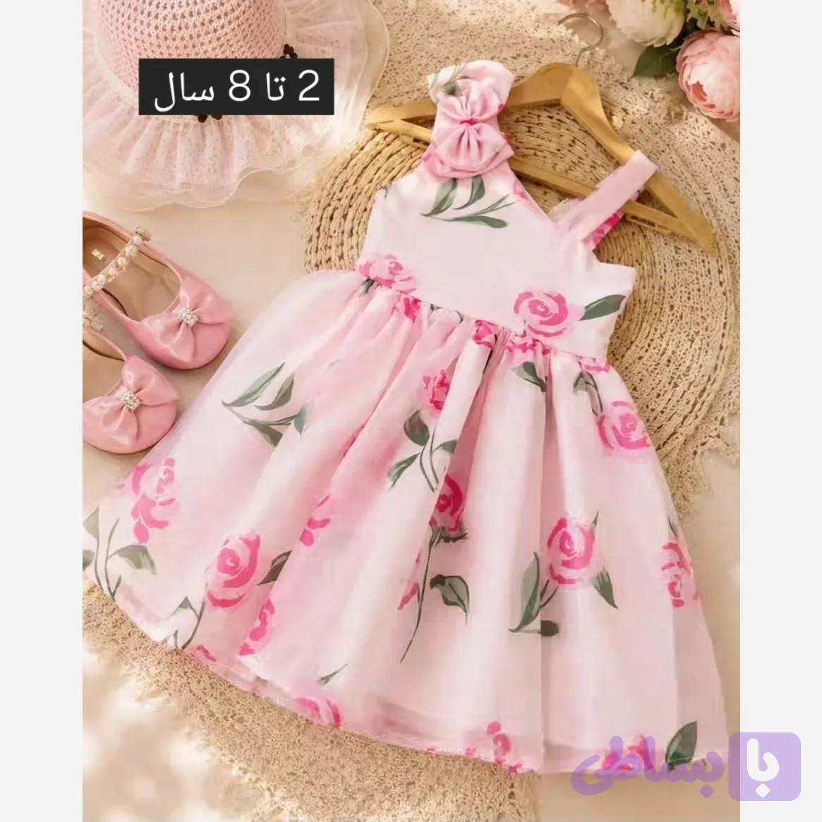 سارافون توری رز آستردار مجلسی دخترانه مناسب 1.5 تا 8 سال