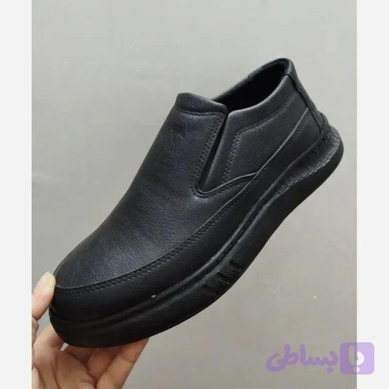 کفش طبی مردانه مدل تحسین چرم صنعتی رویه نرم و سبک مناسب مجلسی اداری و اسپرت سایز 40 تا 44