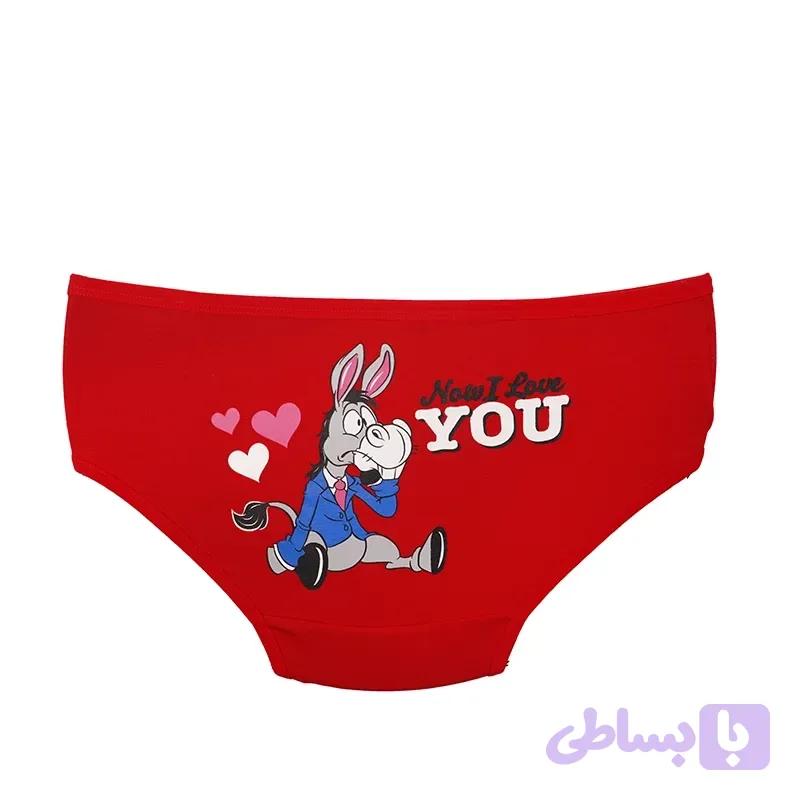 شورت اسلیپ نخی زنانه طرح الاغ عاشق برند بانو سایز L
