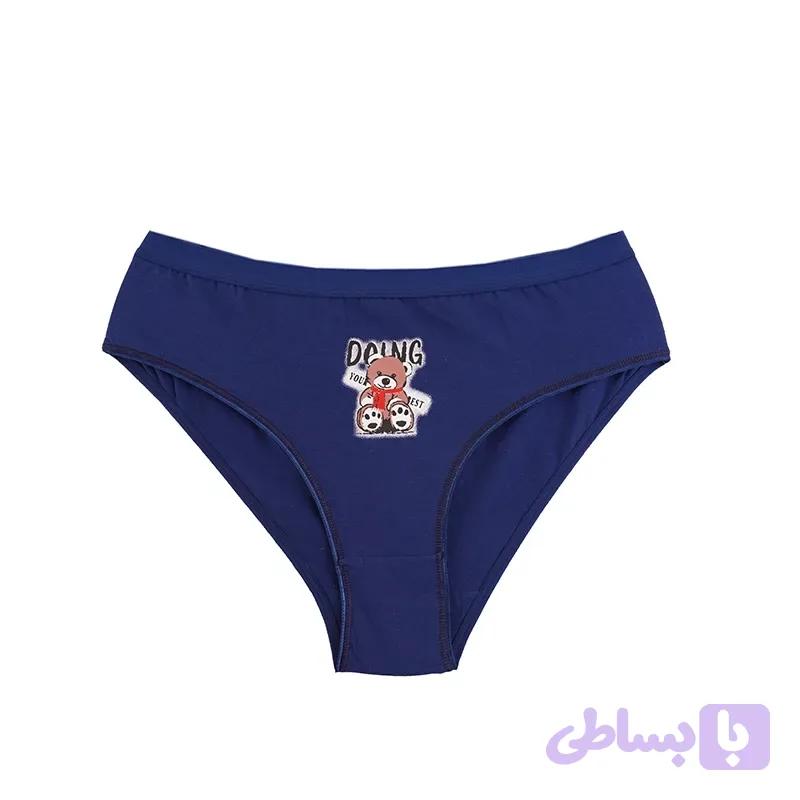شورت زنانه اسلیپ چاپی خرس ولنتاین نخ و پنبه سایز XL