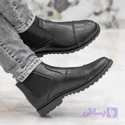 بوت چرم مردانه مدل Italy دوتیکه کشی سایز 40 تا 44