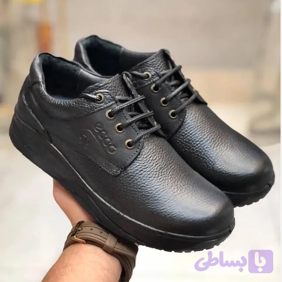 کفش چرم طبی مردانه طرح کلارک مشکی