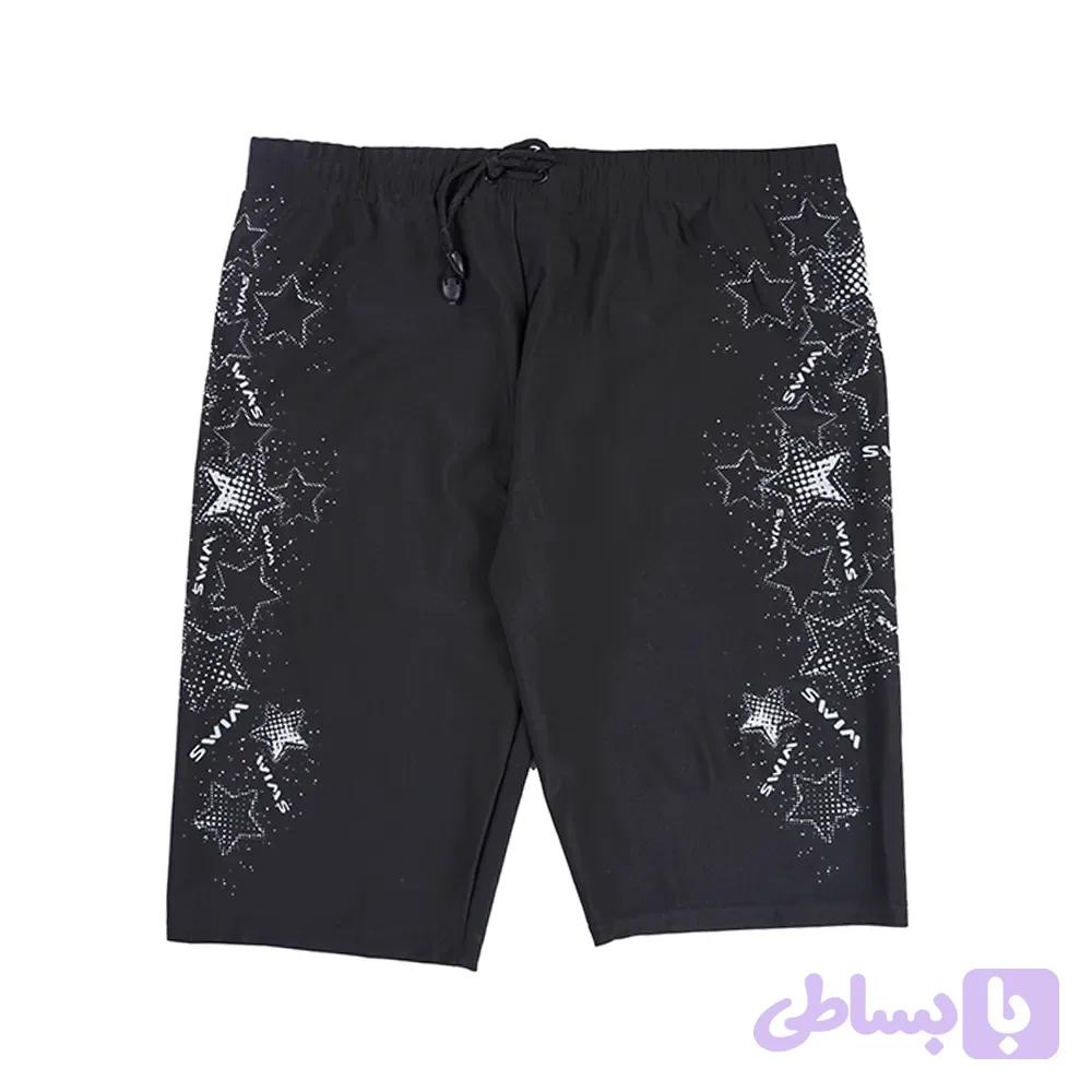 مایو مردانه پادار طرح ستاره و swim جنس استرج فری سایز