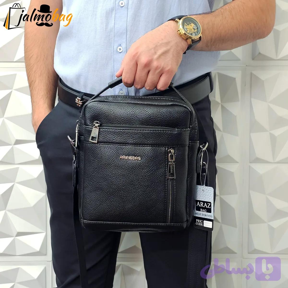 کیف دستی و دوشی مردانه چرم خارجی روزمره ضد خش