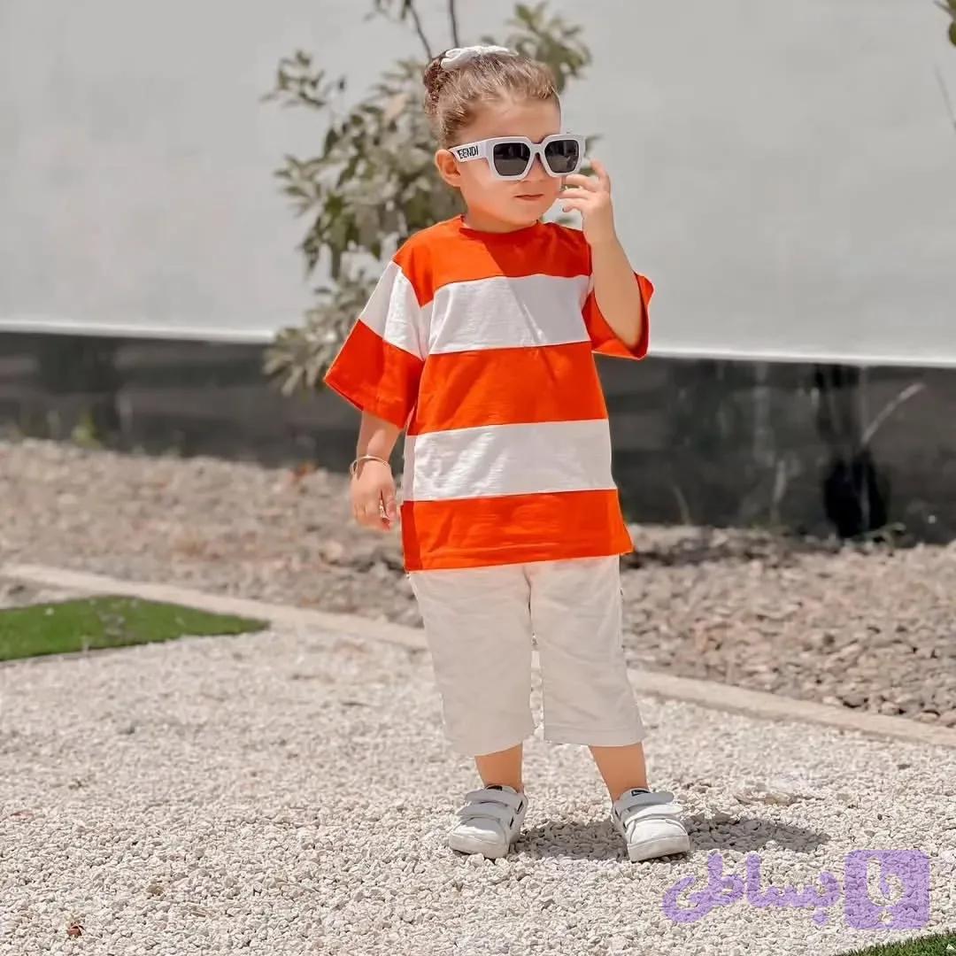 تیشرت رینگی نخ پنبه بچگانه در سه رنگ شاد و اسپرت