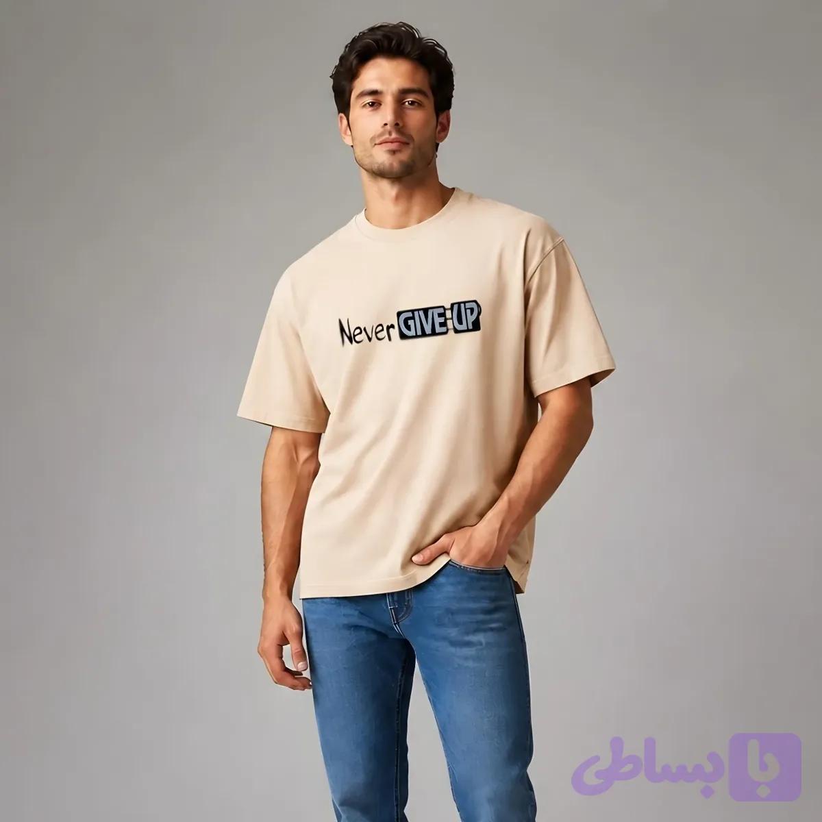 تیشرت مردانه نخ پنبه باکسی فیت برند shiaco wear در 6 رنگ و 4 سایز