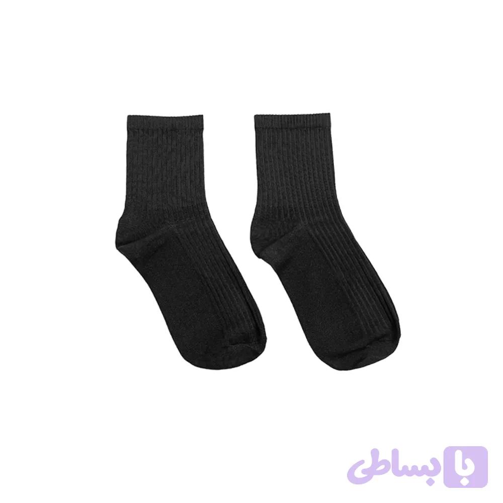 جوراب نیم ساق طرح کبریتی نخی فری سایز