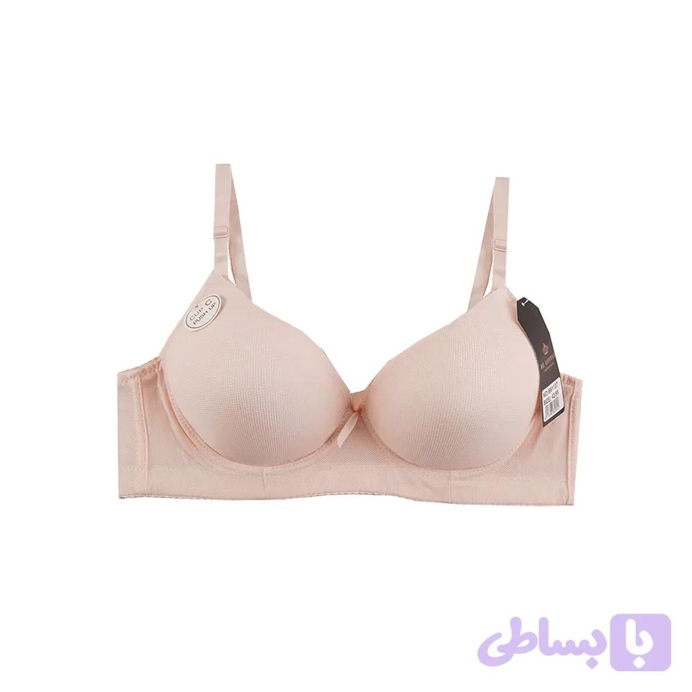 سوتین زنانه اسفنجی کبریتی فنردار نیم جک کاپ C لیارین بند قابل تنظیم و جدا شونده