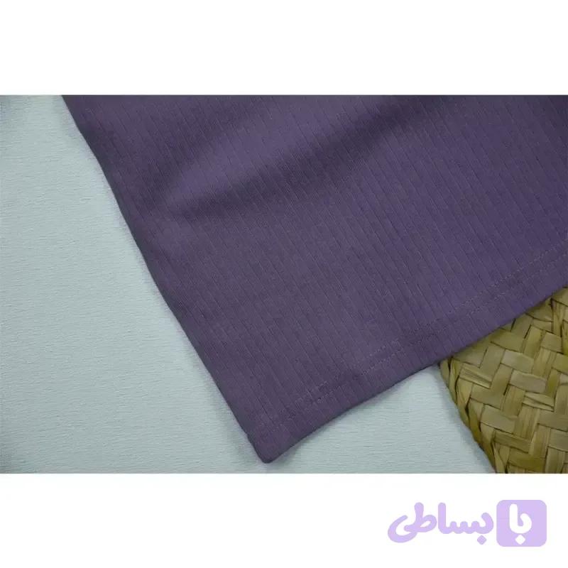 تاپ بندی کبریتی دانتل دار زنانه بنفش